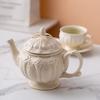 Ins English Relief Retro Court Style Coffee Cup Simple Afternoon Tea Set Creative Ceramic Kettle European Tea Cup Kettle