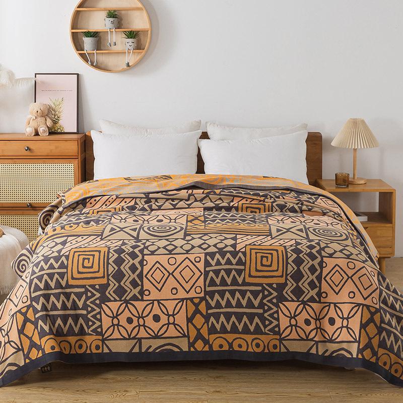 

Хлопковое многослойное муслиновое одеяло, современный стиль, уютное дышащее махровое одеяло, идеально подходит для сна, летнее прохладное одеяло, плед для дивана, 200x230cm