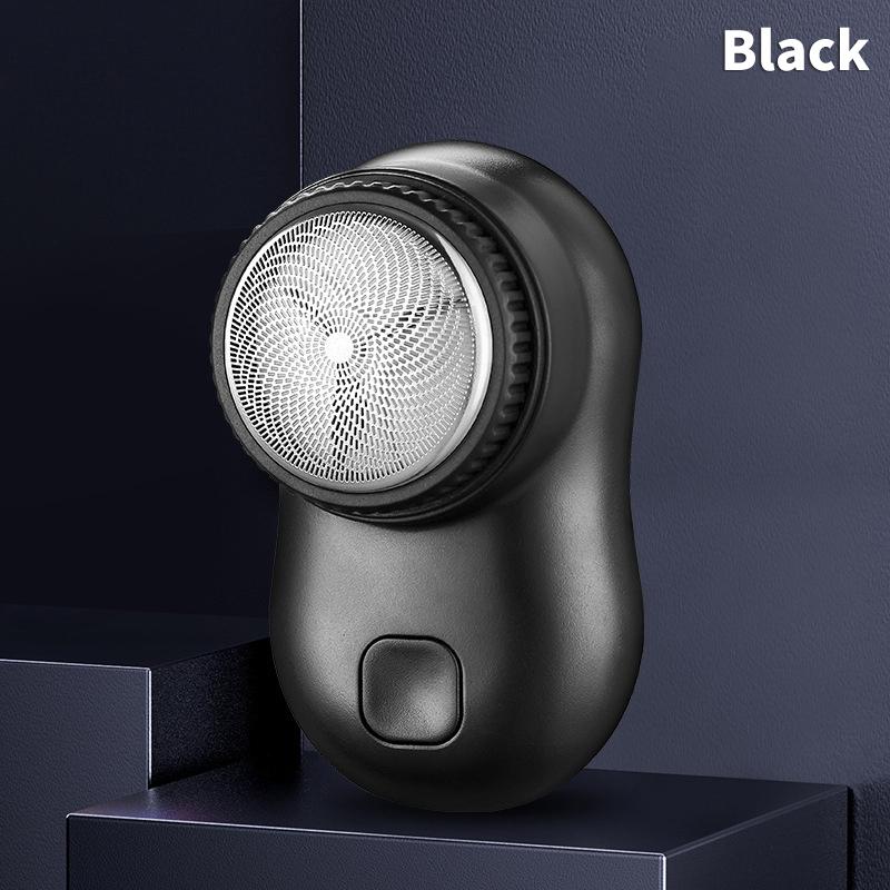 

Портативная мини-электрическая машинка для бритья бороды с зарядкой от USB для мужчин, для влажного и сухого бритья бороды, аксессуары с низким уровнем шума чёрный