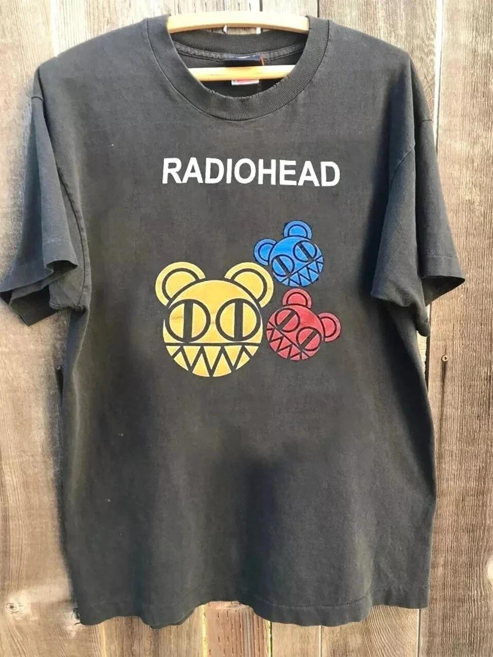 Radiohead Band 90s Graphic Classic Basic Cotton T shirt Unisex Vtg S-5XL M