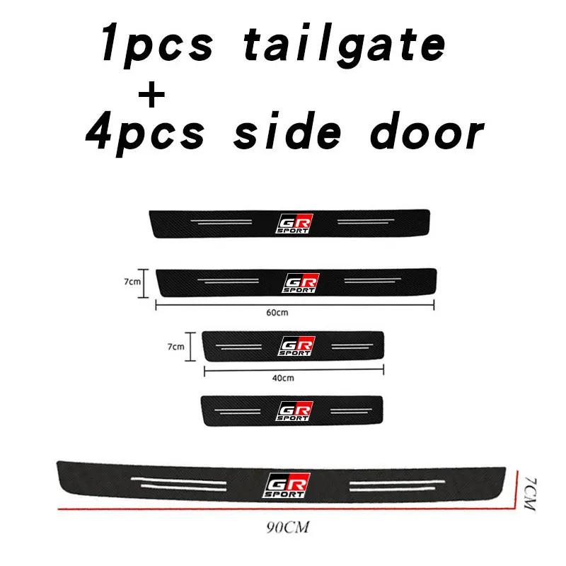 

Car Carbon fiber Door Sill Welcome Pedal For Toyota GR Sport Gazoo Racing Yaris 86 Corolla Hilux Supra C-HR Accessories Interior