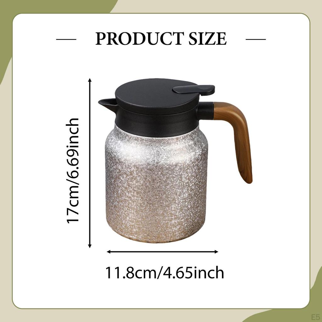 Stainless Steel Thermal Carafe Water Bottle Compact Portable Insulated Insulation Teapot