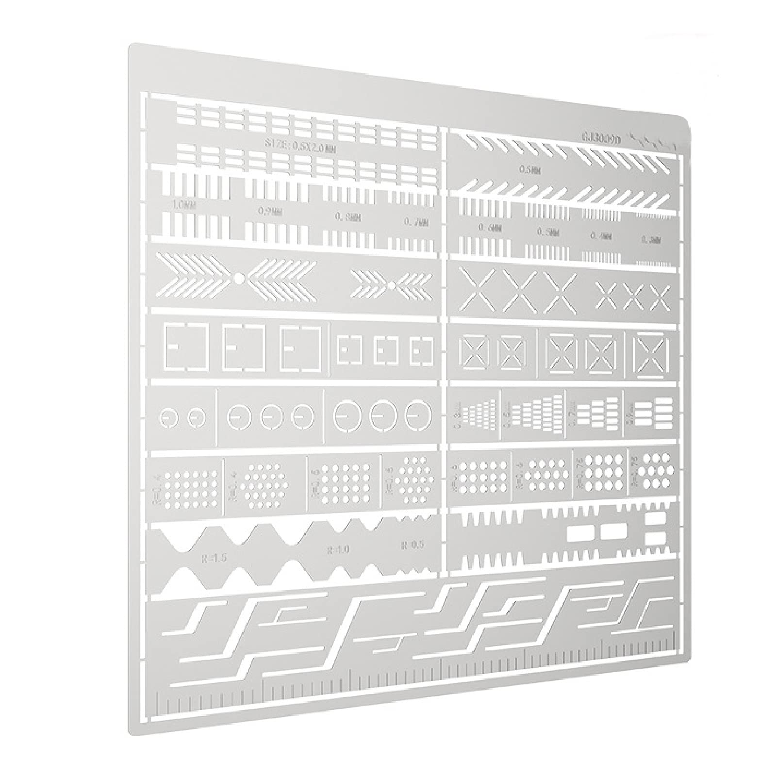 

Cicogna Травление Гравировка Нержавеющая сталь для Пластика и Модельных наборов Шаблон-руководство, Шаблон, Линейка, Сталь, Модели, Gunpla, (Тип 2)