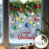 Cute Christmas Window Stickers Same Color Both Sides Self Adhesive Decals for Shopping Mall Home Shop Xmas Window Decor