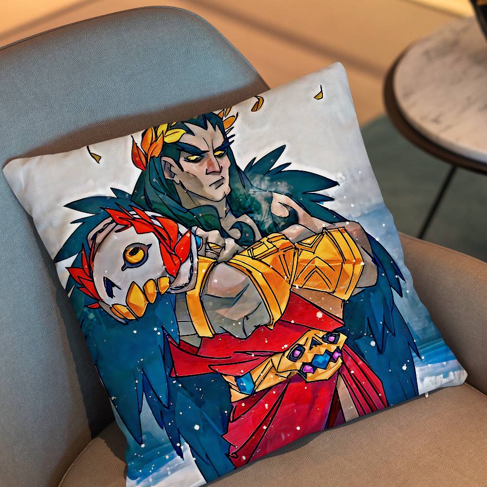 Zagreus Melinoe Hades Pillow Case Square Double-Sided Printing Short Plush Sofa Cushion Cover Bedroom Bedside Pillow