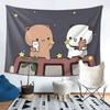 Peach And Goma Bubu Dudu Balloon Tapestry Wall Hanging Aesthetic Home Decor Tapestries for Living Room Bedroom
