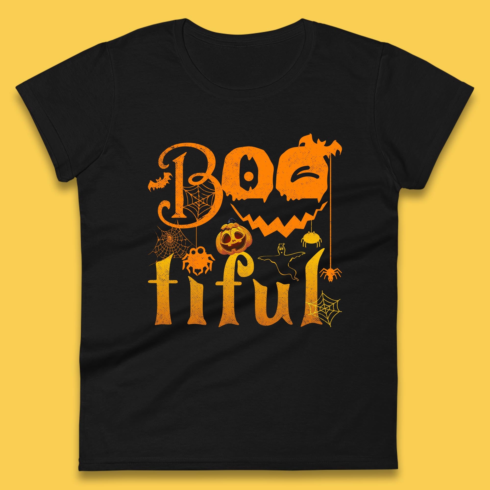 Bootiful Halloween Ghost Funny Boo Ghost Scary Spooky Season Womens Tee T Shirt Mens Tops Unisex Top S