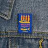 Sardine Can Art Enamel Pin Creative Cartoon Fish Brooch Cute Lapel Badge for Backpack Jacket Hat DIY Accessory