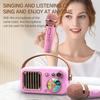 CYBORIS T4 Portable Retro Children Karaoke Speaker 15W Home Entertainment Bluetooth-compatible Speaker with 2 Microphones
