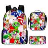 Rainbow Friends Backpack Set of 3, Kids School Bookbag, Elementary Student Daypack, Lightweight Durable Cartoon Gift