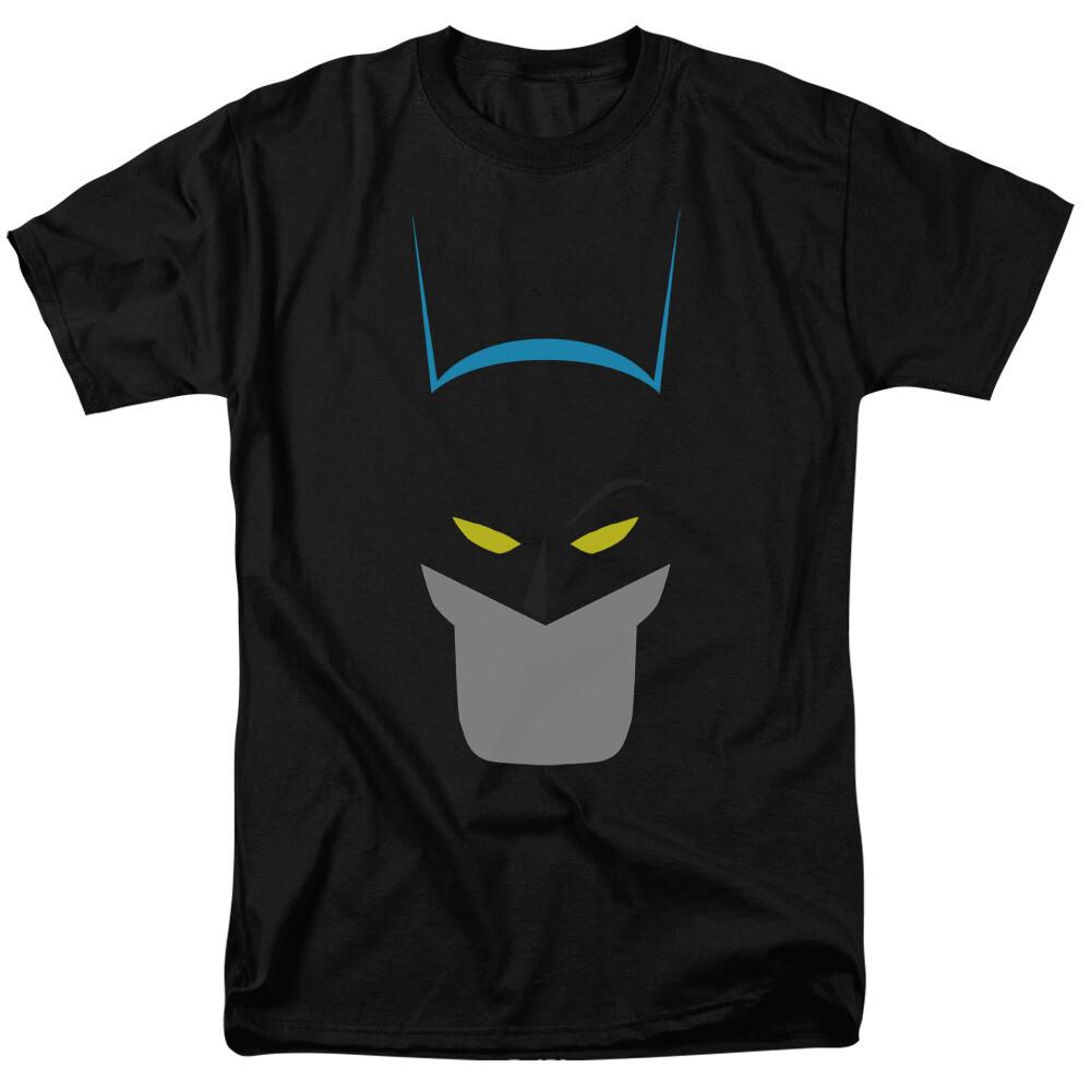 Batman Simplified Face Logo T Shirt Licensed Comic Book Tee Black S