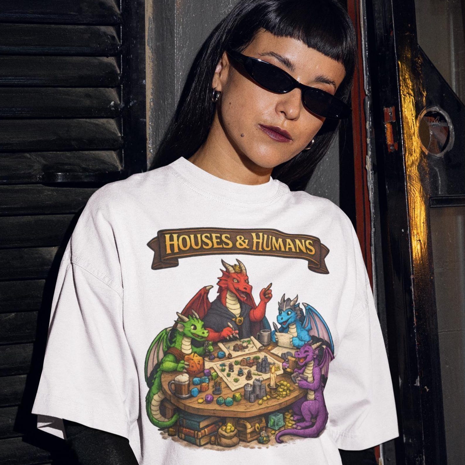 Houses & Humans Tshirt - Dungeons and Dragons Shirt,DnD Shirt,Board Game Tees S