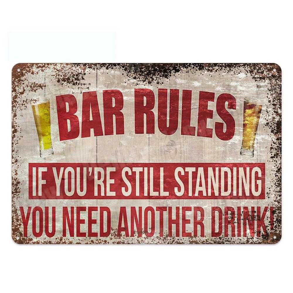SAVE WATER DRINK BEER Tin Sign Alcohol Vintage Metal Sign Backyard Bar Retro Plaques Man Cave Pub Decor Bar Rules Iron Painti