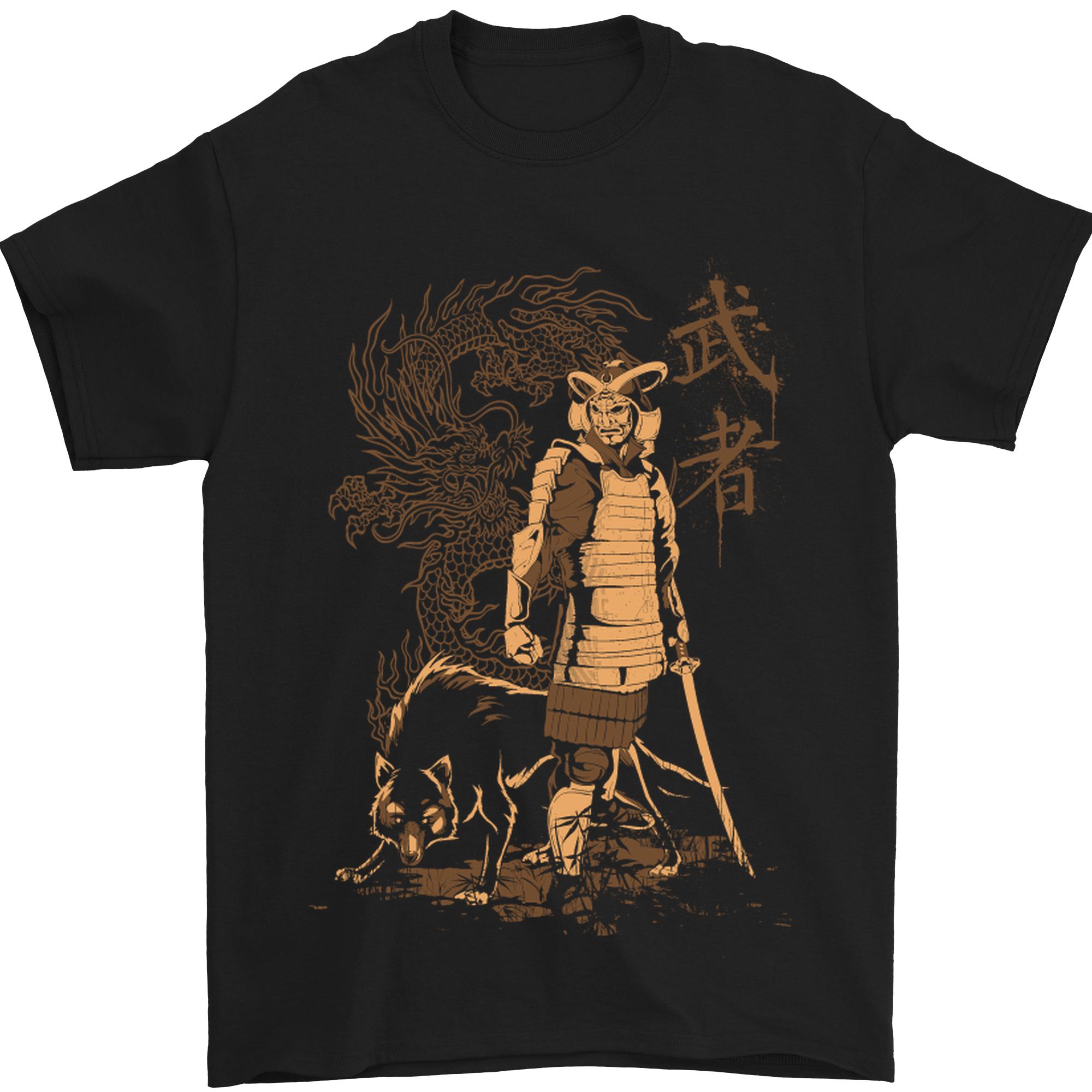 Dragon Warrior Wolf Dragon MMA Samurai Unisexs TShirt 100 Cotton S