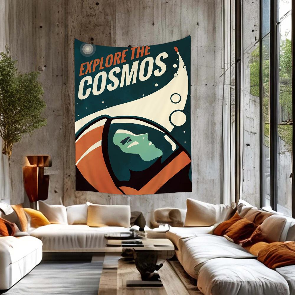 

Outer Space Visions of The Future Travel Collection Anime Tapestry for Living Room Home Dorm Decor Home Decor 74x94cm(29x37in)