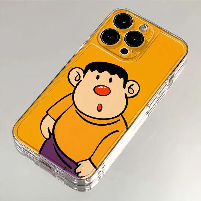 Cartoon fat tiger mobile phone case for Apple 15ProMax/14/13/12/11/X/7 cute cartoon transparent soft