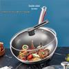 304 Edelstahl 3-lagiger Antihaft-Wok
