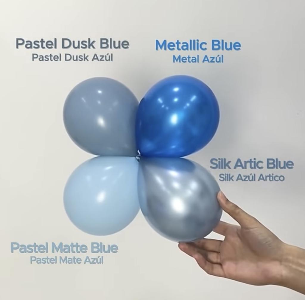 Sempertex Latex Balloons, Pastel Dusk Blue, 50 Pcs