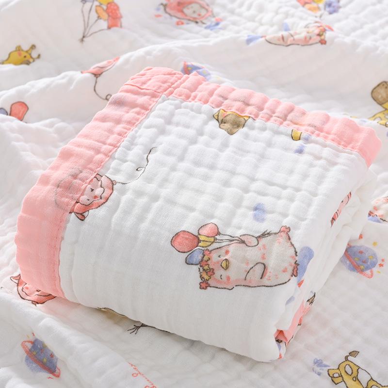Class A Newborn Bath Towel - Pure Cotton, 6-Layer Gauze, Quick-Dry, Highly Absorbent