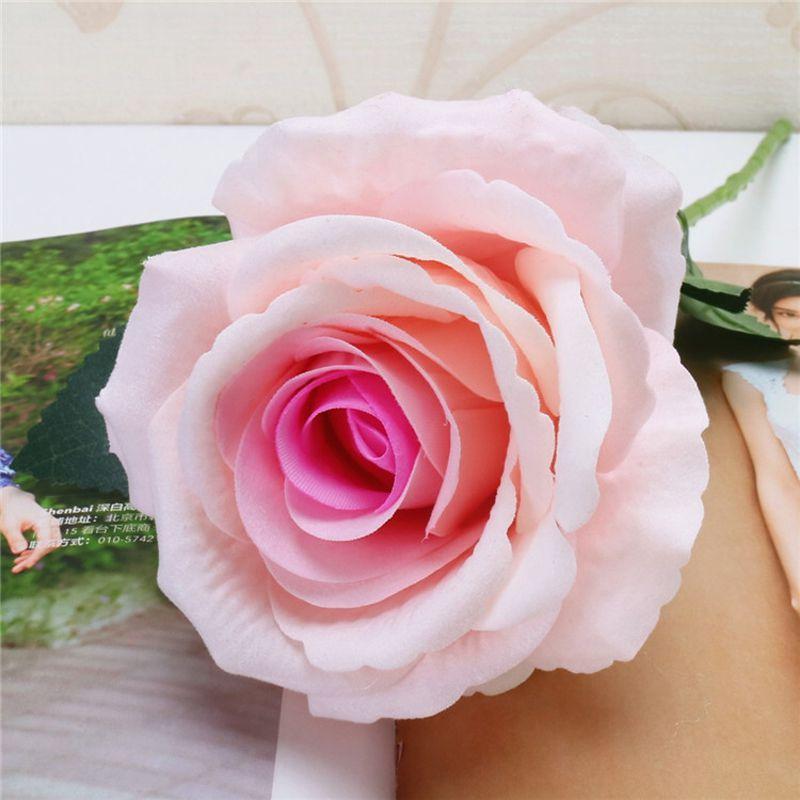 Elegant 5set Artificial Silk Fake Flowers Rose Bouquet For Wedding And Home Decor