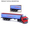 1/48 Truck Trailer Diecast Truck Model with 12 Wheels Diecast Toy