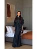 Women's Spring/Summer 2025 Fashion: Turn-Down Collar Loose Shirt & High Waist Midi Skirt Set