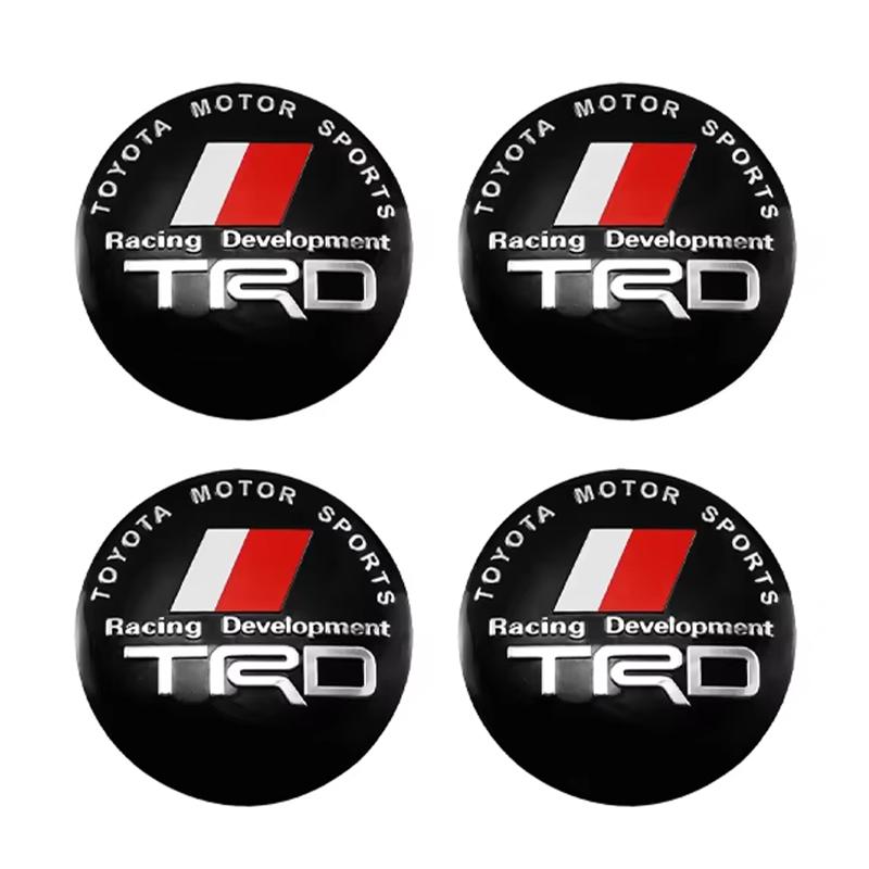 4Pcs Car Wheel Hub Center Metal Decals Sticker Accessories For Toyota Corolla Yaris Aygo Prius CHR Camry Auris Avensis 4Runner