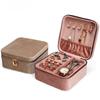 Velvet Jewelry Box With Dual Compartments For Rings Bracelets And Earrings