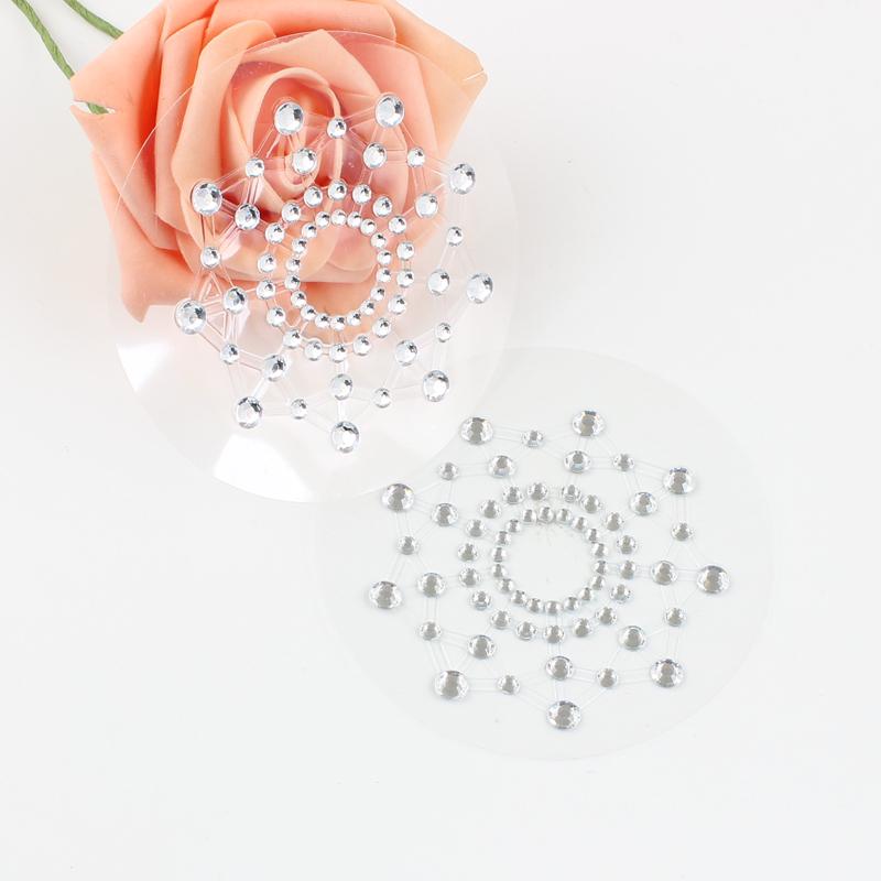 

1 пара украшений для тела, большие классические фестивальные украшения для груди, блестящие самоклеящиеся наклейки с росписью для клубных вечеринок 1 Pair