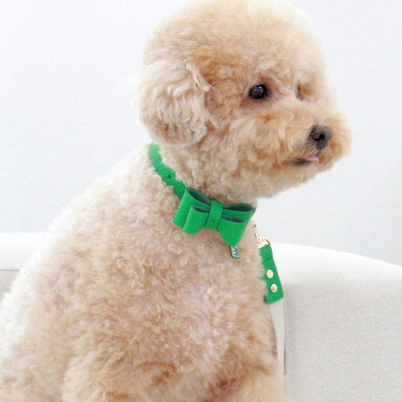 MAISON DE MIU Weiches Schleifen-Halsband Grün