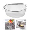 Metal Kitchen Drain Strainer Flexible Basket Sink Accessory Drain Strainer Food Scrap Catcher Stainless Steel Texture