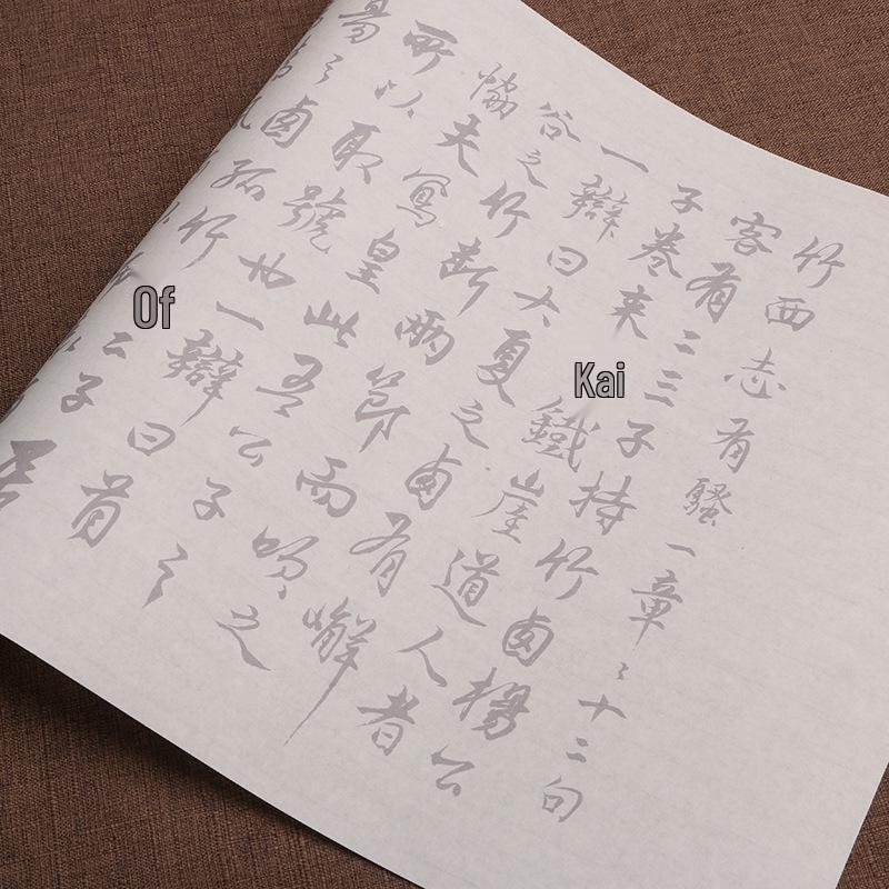 Yang Weizhen Bamboo Thatched Hut Calligraphy Brush Copybook for Beginners - Red-Outline Xuan Paper Long Scroll