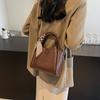 Silk Scarf Versatile Handbag New Bucket Bag Messenger Bag Women's Texture Commuting Shoulder Bag