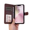 For iPhone 16e Leather Phone Case Magnetic Clasp Flip Wallet Phone Stand Cover