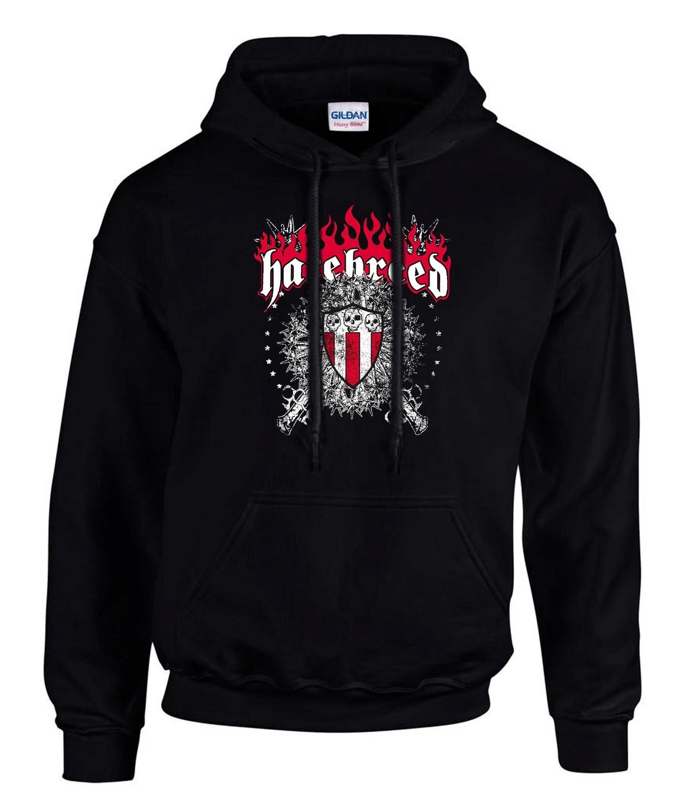 HATEBREED - SKULL & MACES Logo Schwarze Hoodies Kapuzenpullover -3185-SW XXXXL