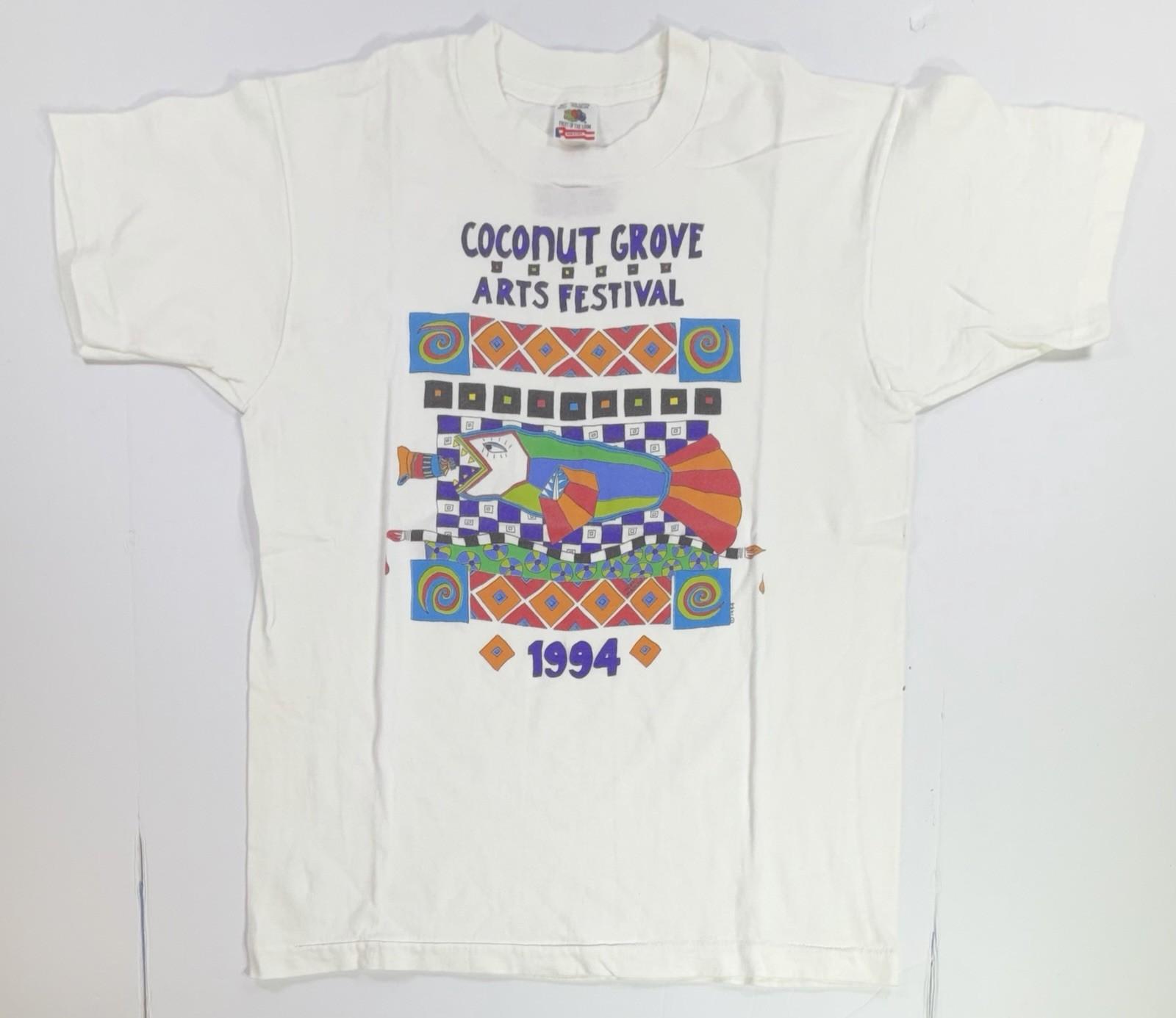 Vintage 90s Coconut Grove Arts Festival 1994 Fruit Of The Loom M Unisex T-Shirt S