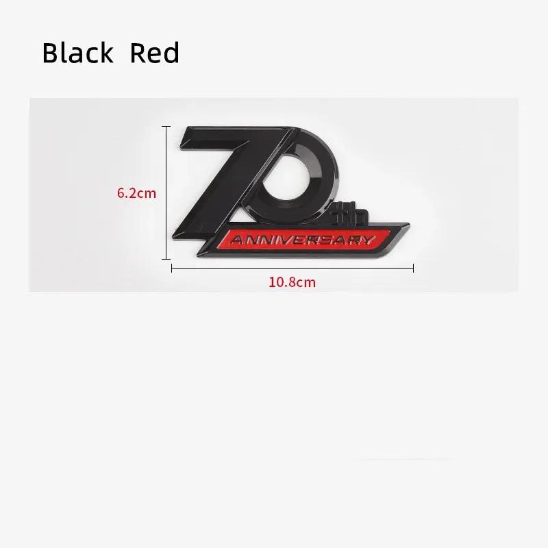 3D ABS 70th Anniversary Logo Car Side Fender Rear Trunk Emblem Badge Sticker Decals For Toyota Land Cruiser LC200 LC300 FJ200
