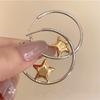 Zinc Alloy Minimalist Earrings Gold Star Pendant Women's Fashion Elegant Party Accessories