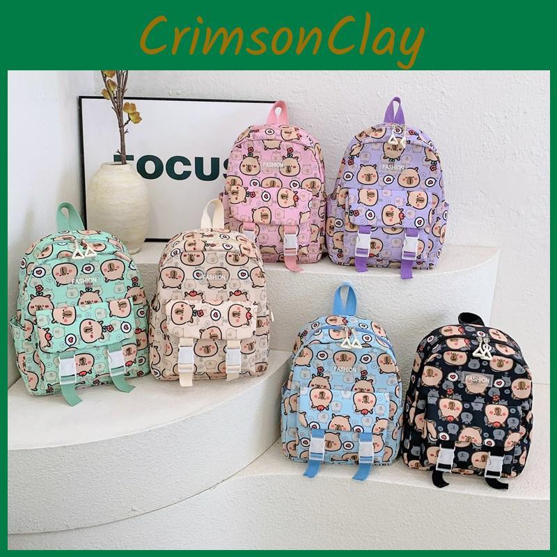 Kids Capybara Whimsical Backpack For Preschool Comfortably Designed Lightweight Carrying Solution