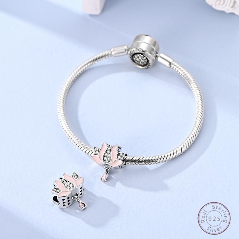 Charm Beads Flowers Copper Pendant 3Mm Diy Party Christmas Fine Jewelry Making Gift