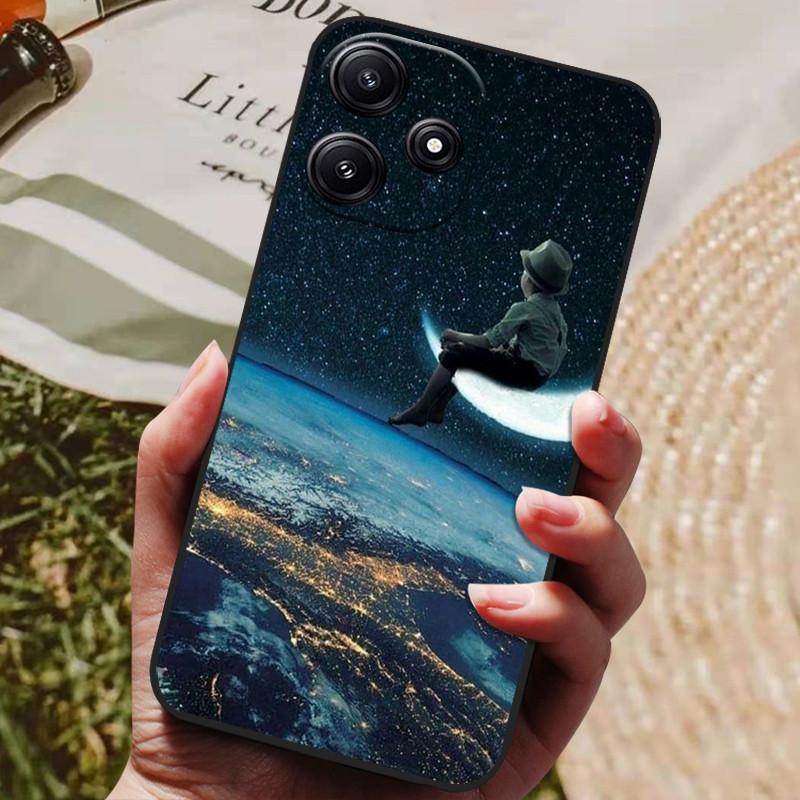 Pre puzdro Xiaomi Poco M6 Pro Silikónový zadný kryt Puzdro na telefón pre Poco M6 Pro 5G Puzdrá PocoM6 Pro 2023 Plne čierny nárazník coque