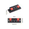 Rebower Spring Push Release Socket Speaker Terminal Connector for Speakers and Audio Players 2pcs 4-Position 3x3.8mm / Red/Black /
