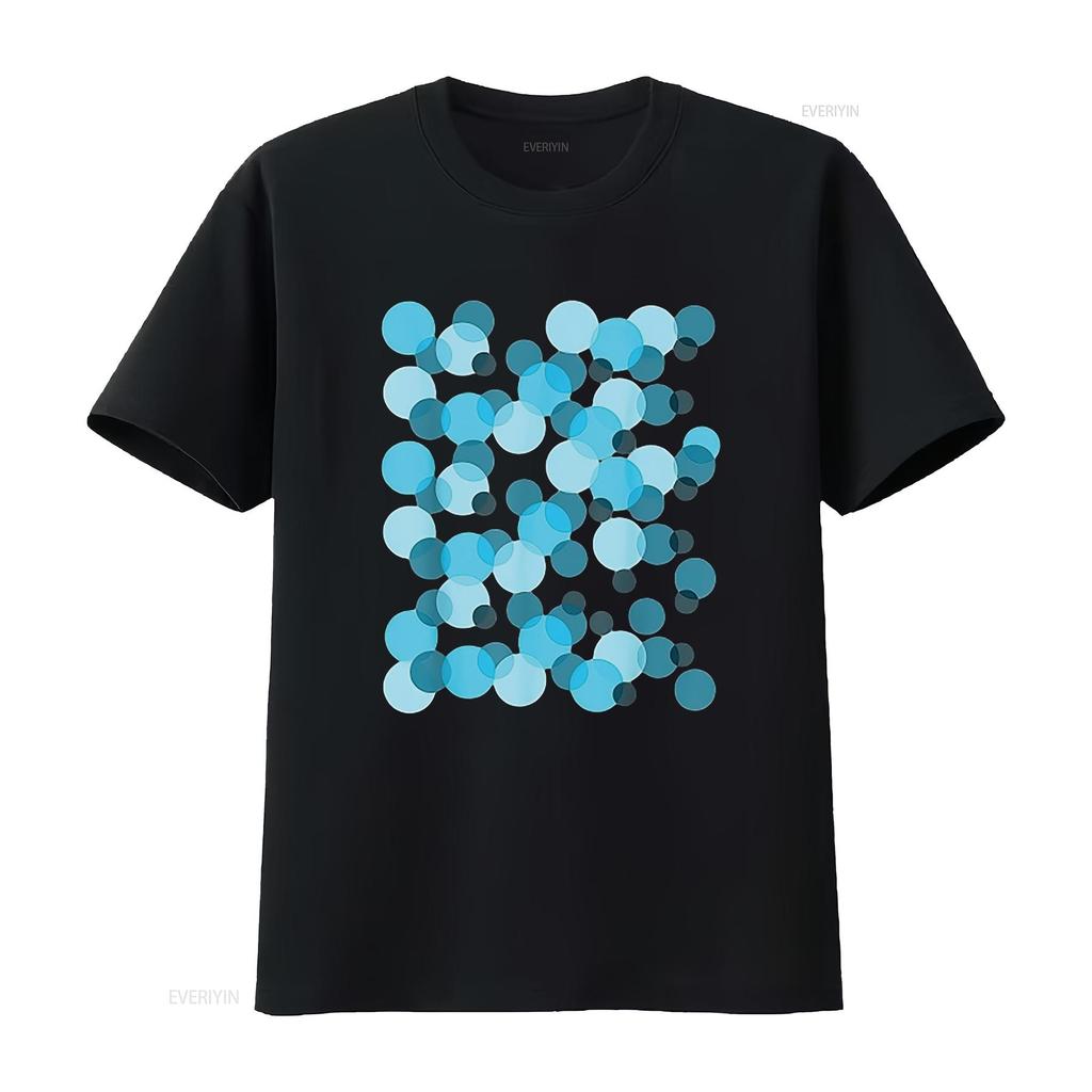 Blue spots Polka dot Womens T Shirt Black Large vintage Washed Soft streetwear Top For Everyday Wear designer clothes Versatile
