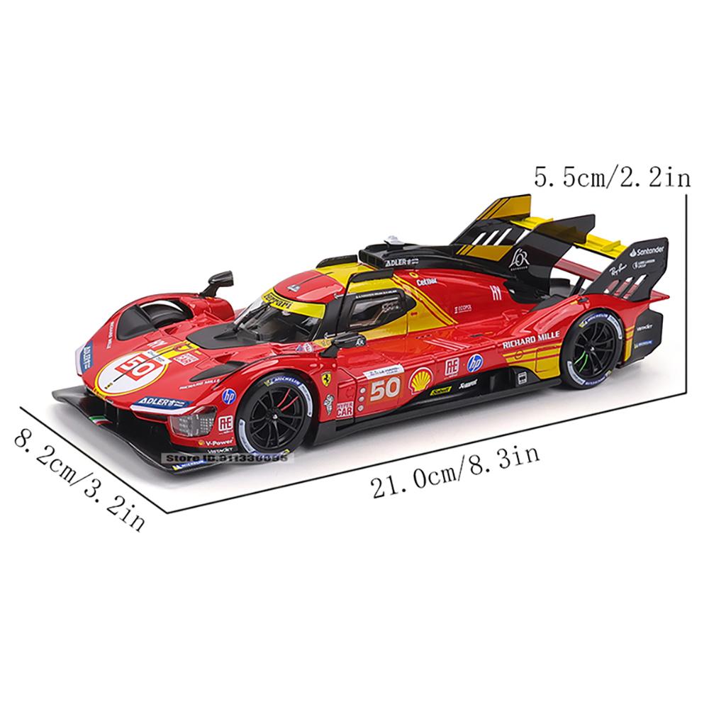 Bburago 1:24 2024 Ferrari 499P LMH FORMULA RACING 250GTO FXXK 458 Alloy Luxury Vehicle Diecast Cars Model Toy Collection Gift
