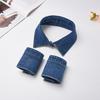 Fake Collar Detachable Denim Collar Wrist Cuffs Set Women Lightweight Dress Shirt Fake Collar Clothing Accessory