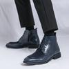 Men’s Motorcycle Boots  Dress Half Boots Leather Ankle Boots Tuxedo Wedding Blazers Saddle Shoes Over Sized