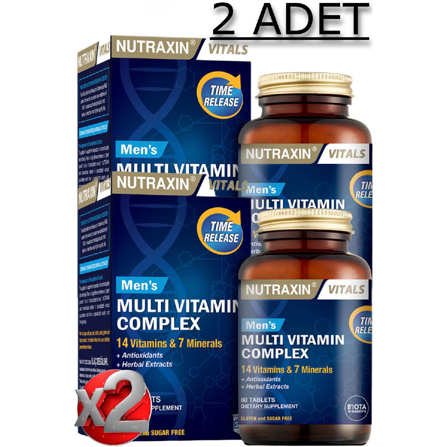 

2 Мультивітамінно-мінеральний комплекс Nutraxin для чоловіків 60 таблеток - (чоловіки-особлива Формула)