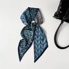 Double-layer scarf, streamer, women's cashew print silk scarf, long strip, high-end sense binding bag decoration, suit scarf, silk scarf wholesale