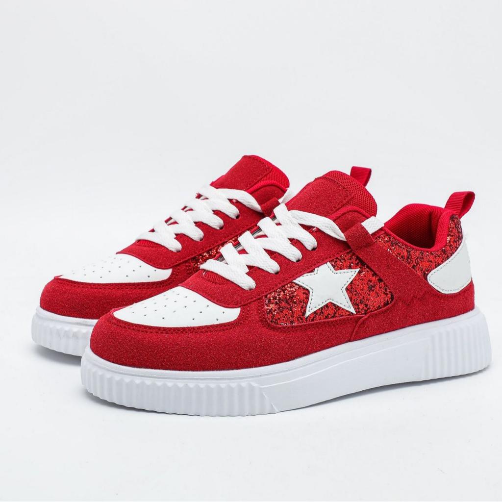 Trendy Women Board Shoes Walking Flats Fashion Sequin Casual Sneakers Daily Versatile Leisure Shoes Breathable Flat Shoes