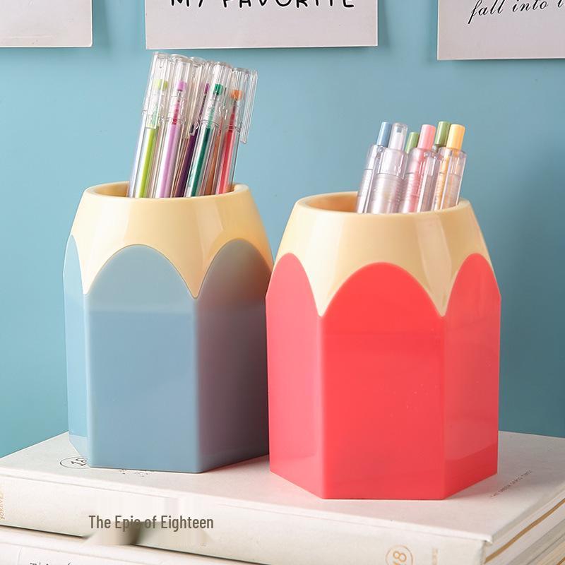 Multifunctional Contrast Color Pencil and Pen Storage Holder